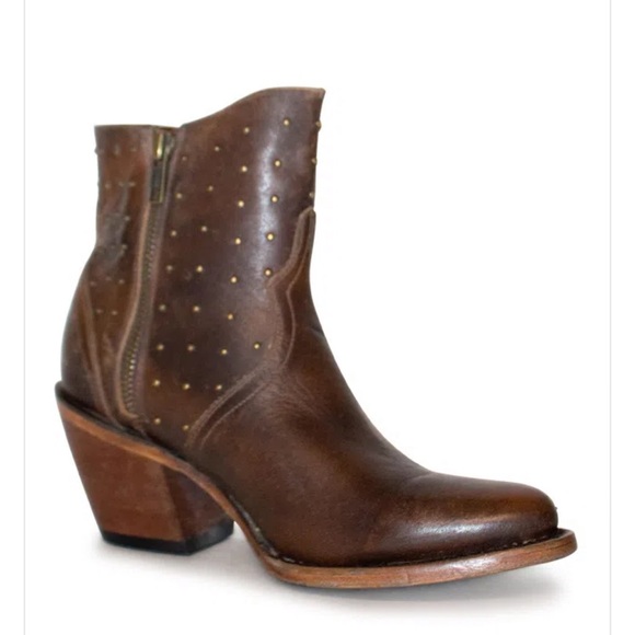 Lucchese Shoes - Lucchese chocolate studded Harley boots